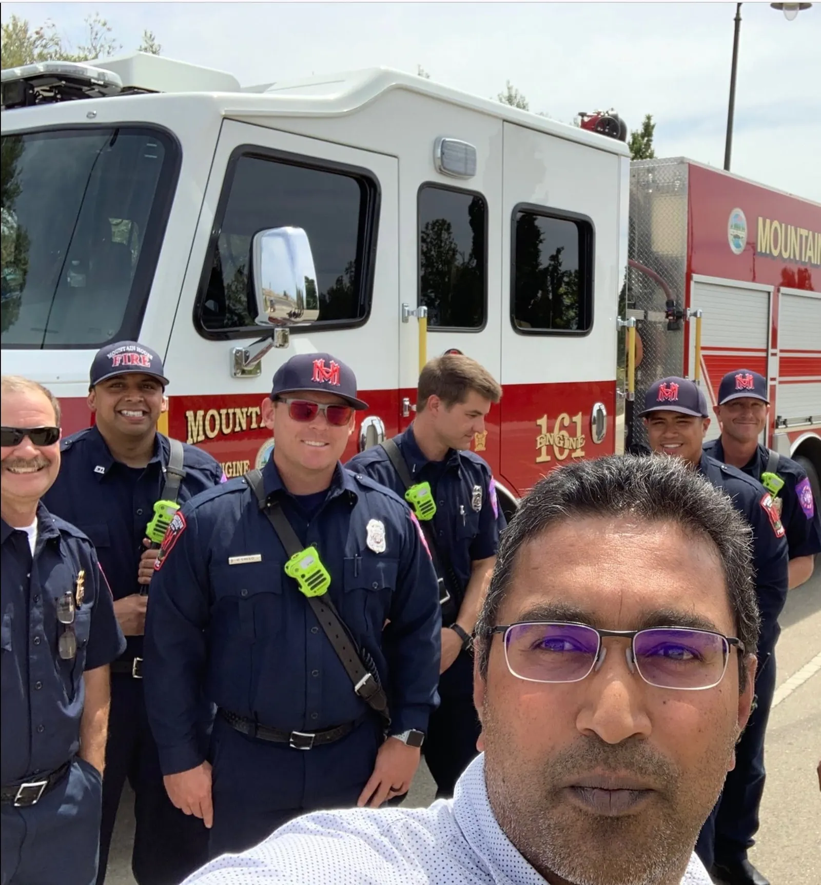 Mountain House fire crew gathered at the station