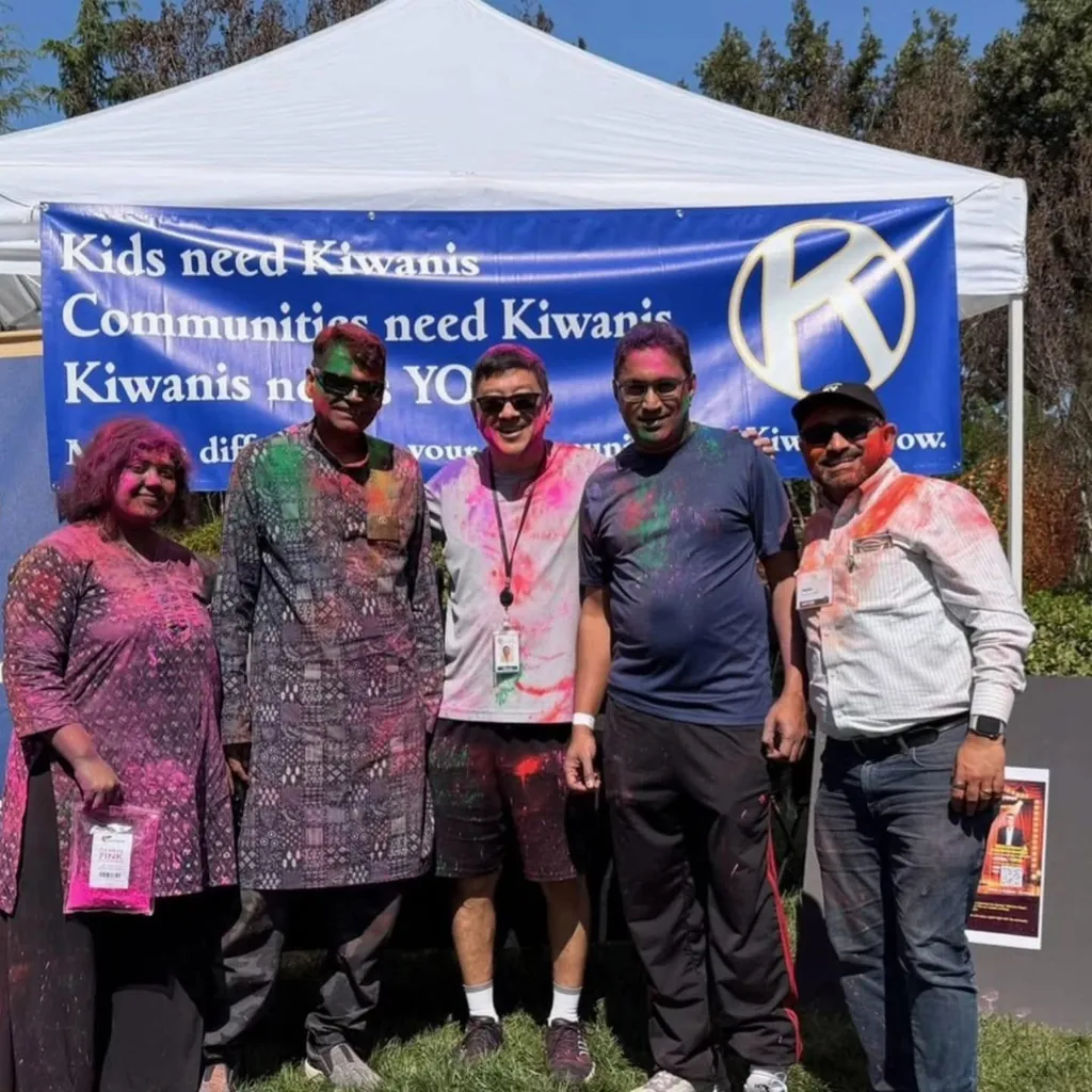 Holi celebration at the Kiwanis tent in Mountain House