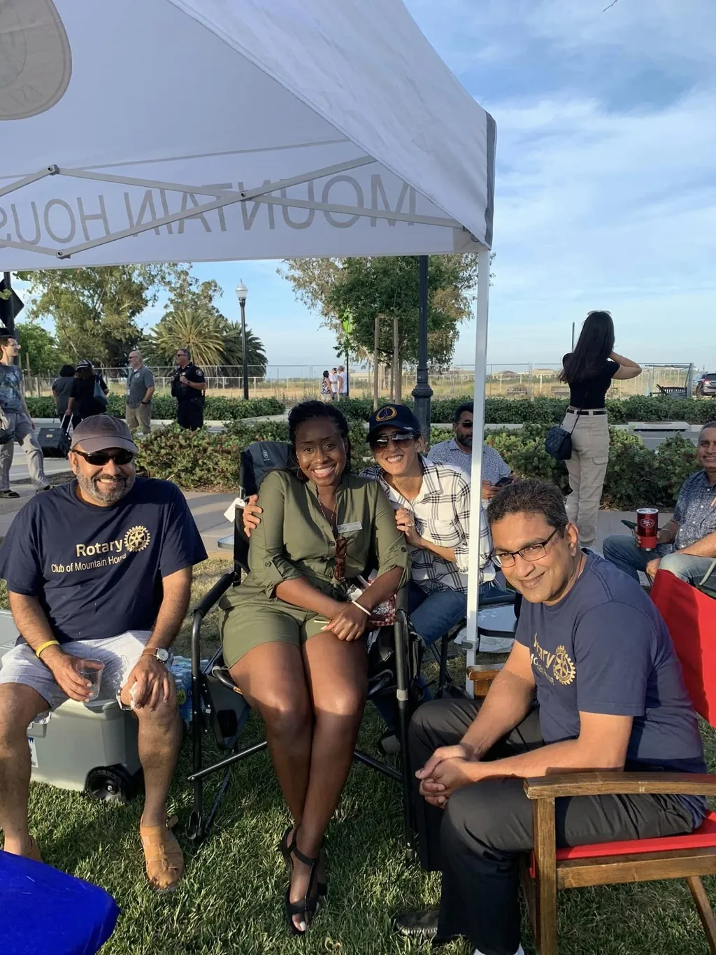 MHSRC tent at a community event with neighbors